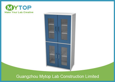 Multi Layer Glassware Laboratory Storage Cabinet With Water Tray Swing Glass Door