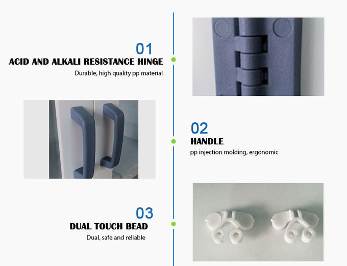 Hospital Pp Plastic Laboratory Chemical Storage Cabinets Acid
