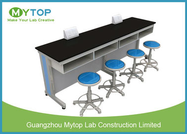 Steel And Wood Physical Laboratory Work Benches / School Lab Working Table