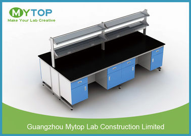 Bacteriostatic Hospital Lab Furniture Lab Island Table For Clean Room C Frame