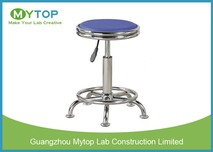 PU Surface Armless Office Chairs With Wheels , Lab Bench Stools 420 mm