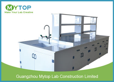 Hospital PP Modern Laboratory Furniture Lab Bench With Sink Acid Resistance