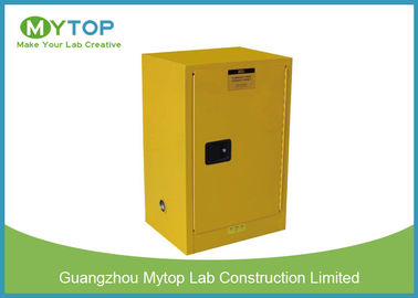 Yellow Flammable Gas Storage Cabinets , Chemical Safety Storage Cabinets 30 Gallon