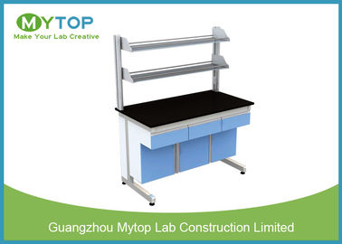 L Shape Modern Laboratory Furniture With MDF Cabinet and Aluminum Handle