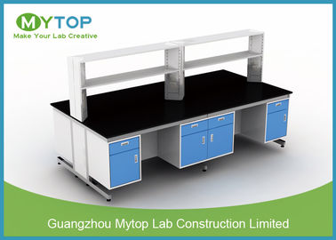 Bacteriostatic Hospital Lab Furniture Lab Island Table For Clean Room C Frame