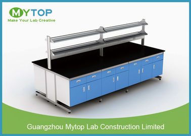 Bacteriostatic Hospital Lab Furniture Lab Island Table For Clean Room C Frame