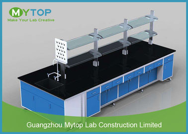 Customized Metal Science Laboratory Furniture Bench with Trespa Worktop