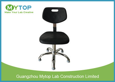 Armless ESD Lab Chairs With Back Rest , Laboratory Anti Static Stool With Wheels