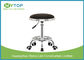 Adjustable ESD Lab Chairs Laboratory Stool Chair with Wheel PU Leather Surface