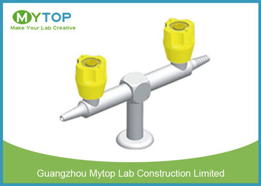 Three Way Brass Lab Gas Taps Laboratory Fittings For Chemical Lab Bench